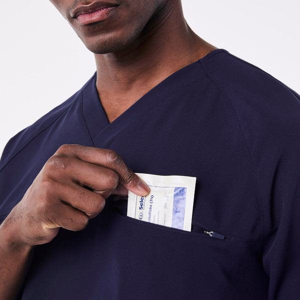 men's Navy Baker V-Neck - Scrub Top