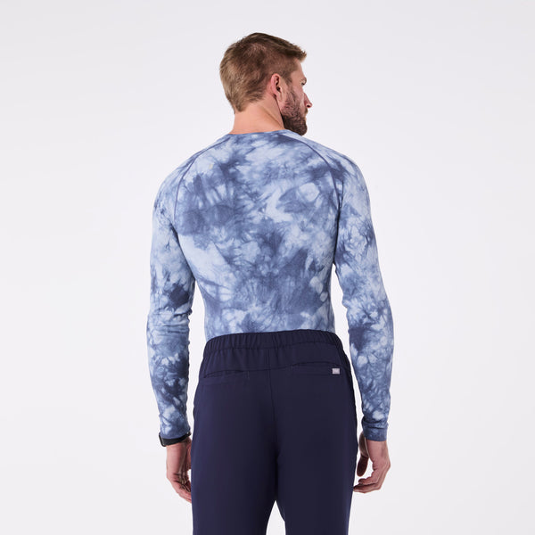 men's Tie Dye Navy Makato Seamless - Longsleeve Underscrub