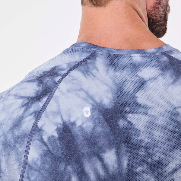 men's Tie Dye Navy Makato Seamless - Longsleeve Underscrub