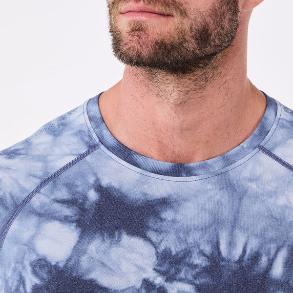 men's Tie Dye Navy Makato Seamless - Longsleeve Underscrub