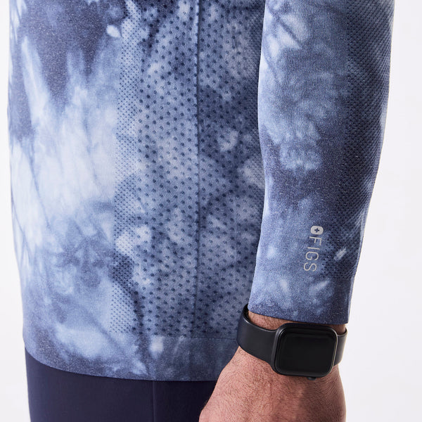 men's Tie Dye Navy Makato Seamless - Longsleeve Underscrub