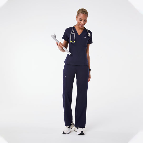 women's Navy Tulsa Slim V-Neck - Scrub Top