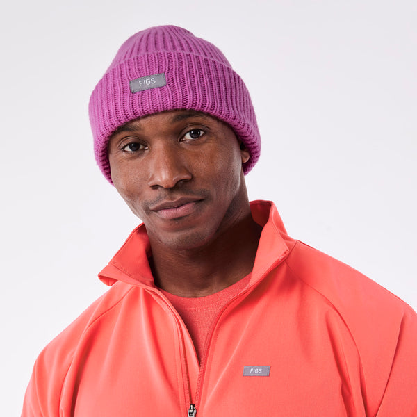 Pink Cloud FIGS Logo Beanie