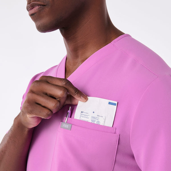 men's Pink Cloud Leon - Three-Pocket Scrub Top™