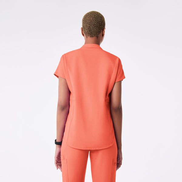 women's Sunset Drift Montex - Mock Neck Scrub Top