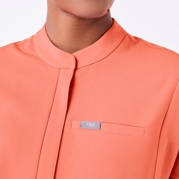 women's Sunset Drift Montex - Mock Neck Scrub Top