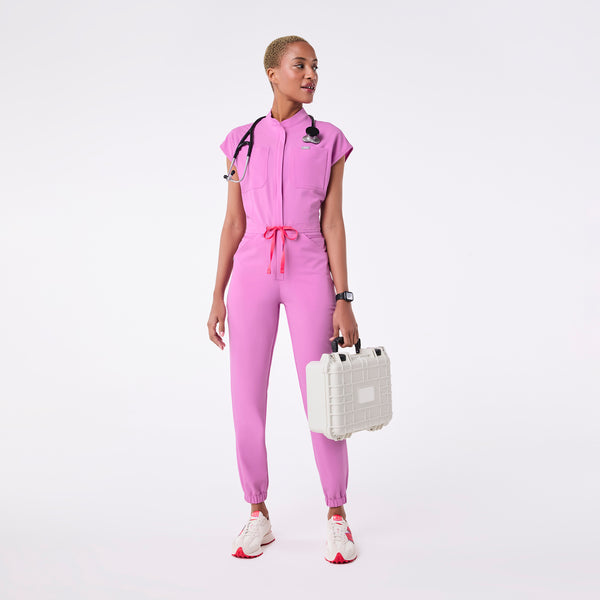 women's Pink Cloud Rafaela - Cargo ScrubJumpsuit™