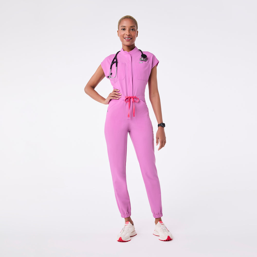 women's Pink Cloud Rafaela - Cargo ScrubJumpsuit™