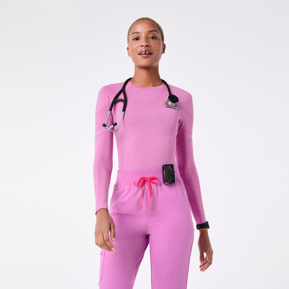 women's Pink Cloud Salta Seamless - Longsleeve Underscrub