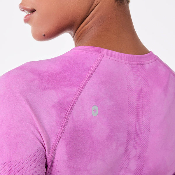 women's Tie Dye Pink Cloud Salta Seamless - Longsleeve Underscrub