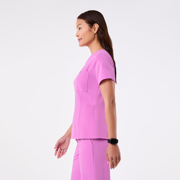 women's Pink Cloud Tulsa Slim V-Neck - Scrub Top