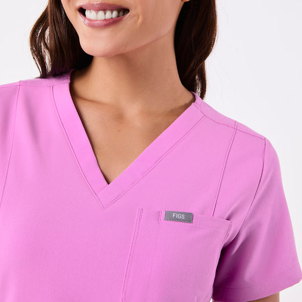 women's Pink Cloud Tulsa Slim V-Neck - Scrub Top