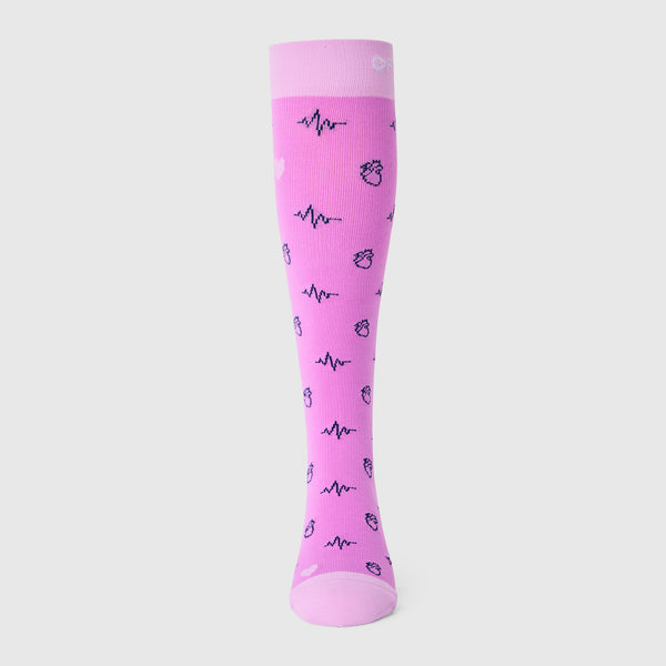 women's Pink Cloud Cardiac Arrhythmias - Compression Socks