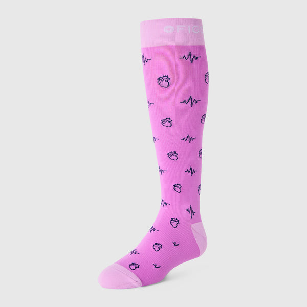 women's Pink Cloud Cardiac Arrhythmias - Compression Socks