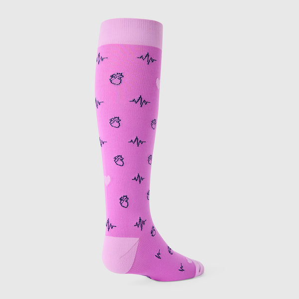 women's Pink Cloud Cardiac Arrhythmias - Compression Socks