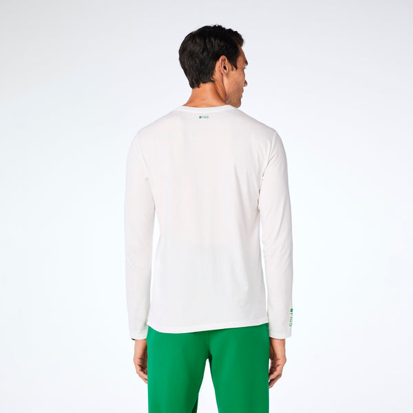 men's White Oat Milk Supersoft - Longsleeve Underscrub