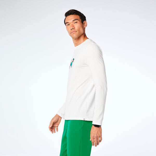 men's White Dogtor Supersoft  - Longsleeve Underscrub