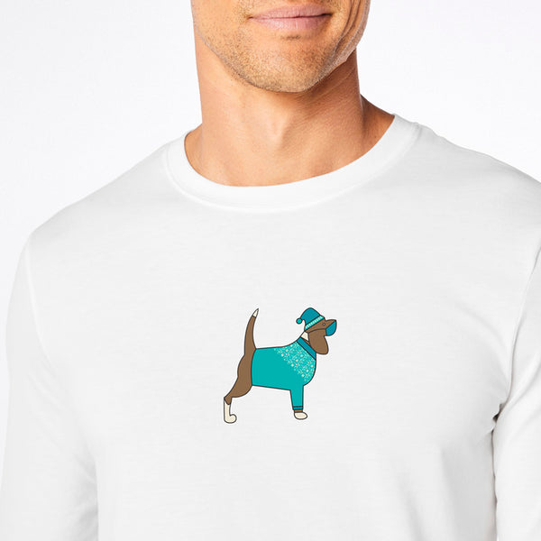 men's White Dogtor Supersoft  - Longsleeve Underscrub