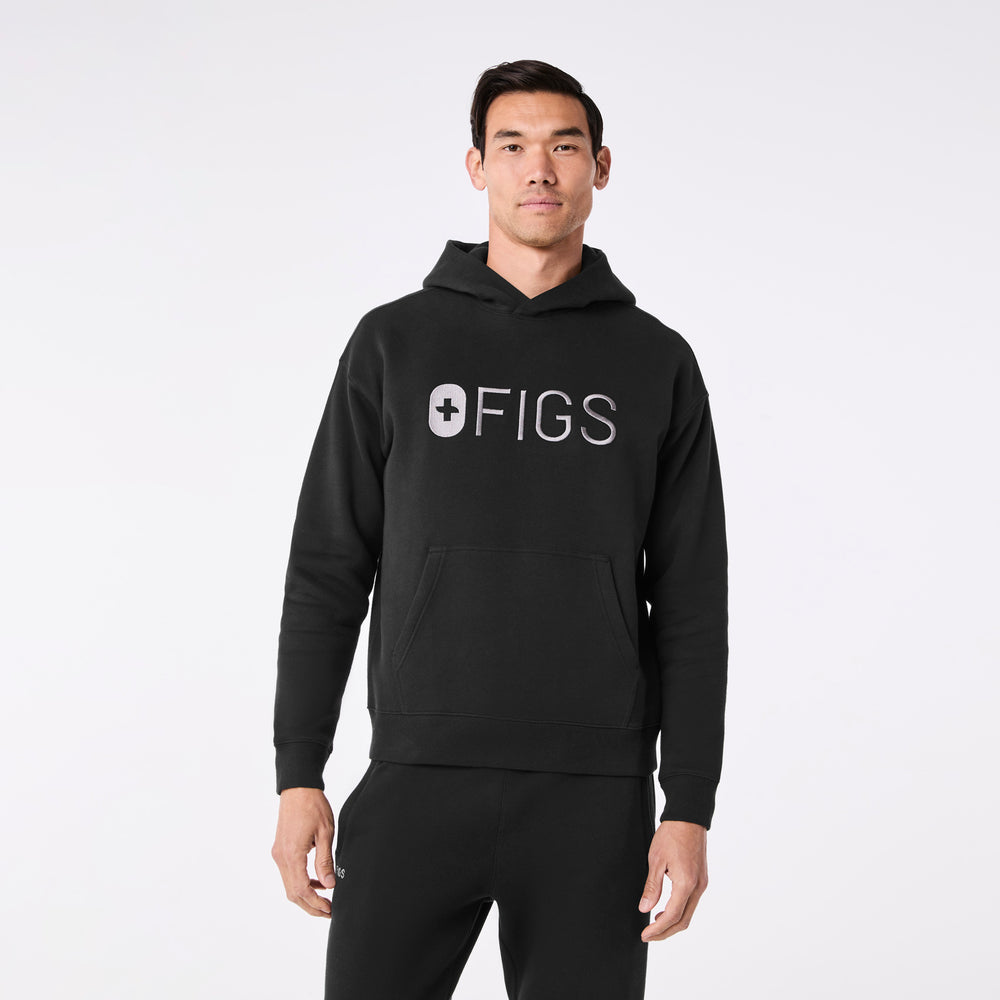 men's Black Off-Shift Figs Logo Hoodie Sweatshirt™