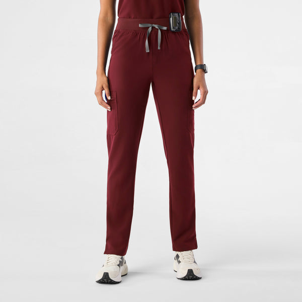women's Burgundy Yola™ High Waisted 2.0 - Petite Skinny Scrub Pants