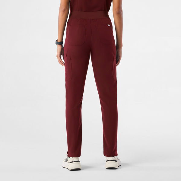 women's Burgundy Yola™ High Waisted 2.0 - Skinny Scrub Pants