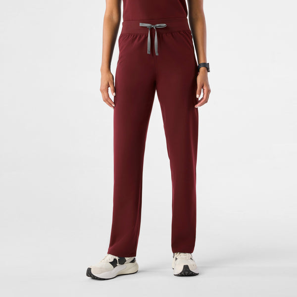 Women's Burgundy Livingston High-Rise - Tall Straight-Leg Scrub Pant™