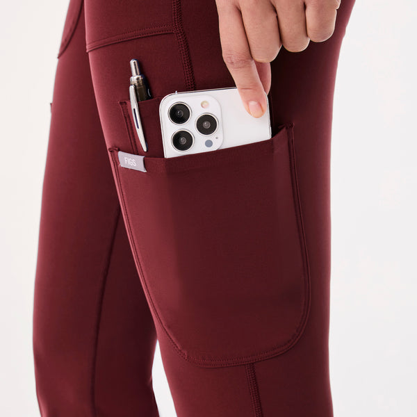 women's Burgundy High Waisted Seville Flare - ScrubLegging™