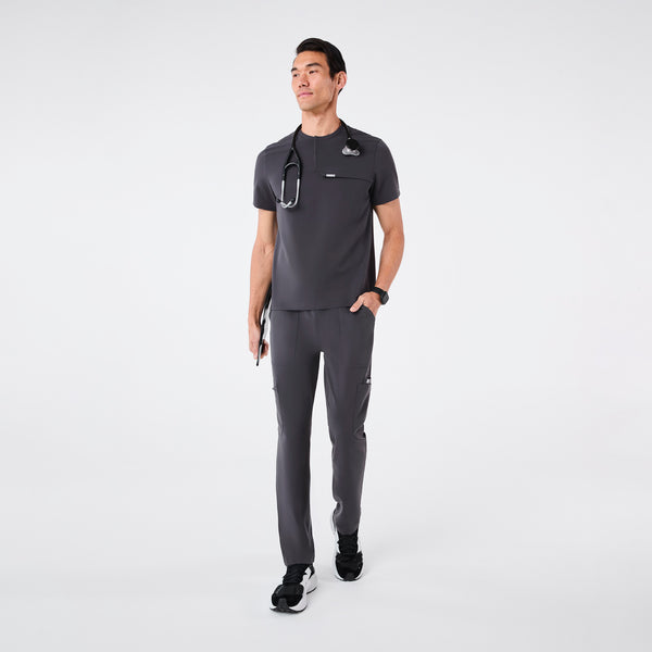 men's Charcoal Corfield - Henley Scrub Top