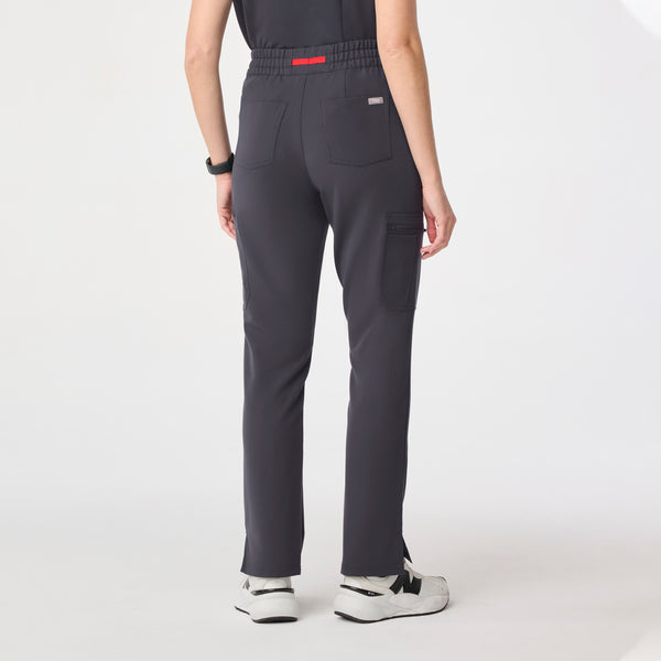 women's Charcoal High Waisted Dowa - Petite Scrub Pant