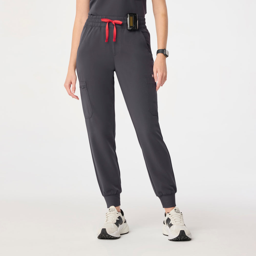 women's Charcoal High Waisted Uman Relaxed - Tall Jogger Scrub Pant
