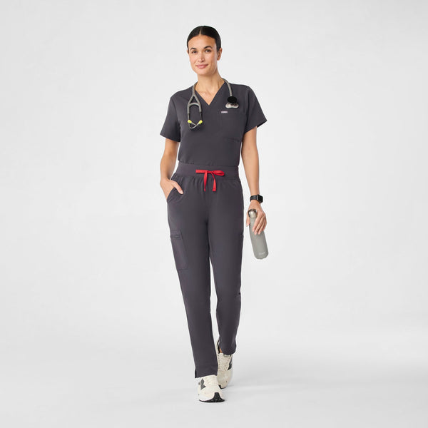 Women's Charcoal Yola High-Rise Slim - Petite  Scrub Pant (Old SKU Formats)