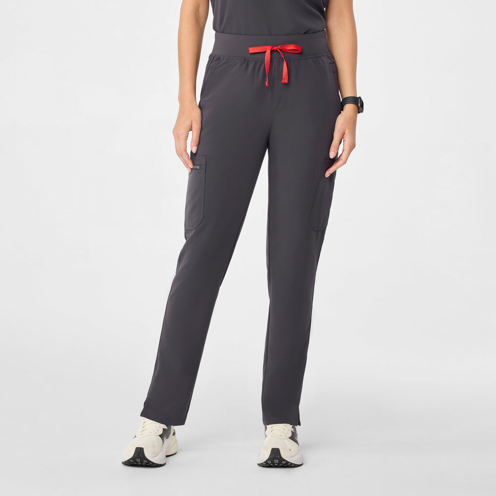 women's Charcoal Yola™ High Waisted - Petite Skinny Scrub Pants