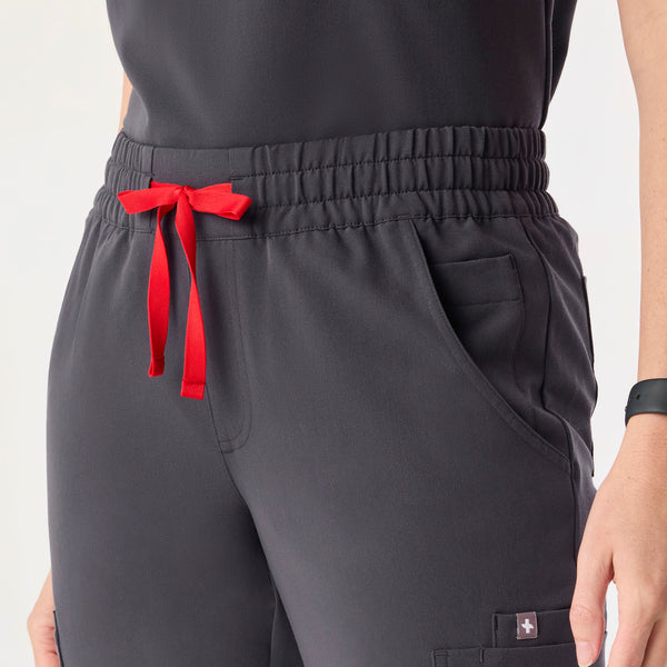 women's Charcoal Uman Relaxed - Petite Jogger Scrub Pant