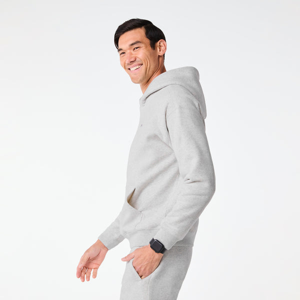 men's Heather Grey Off-Shift - Hoodie Sweatshirt™