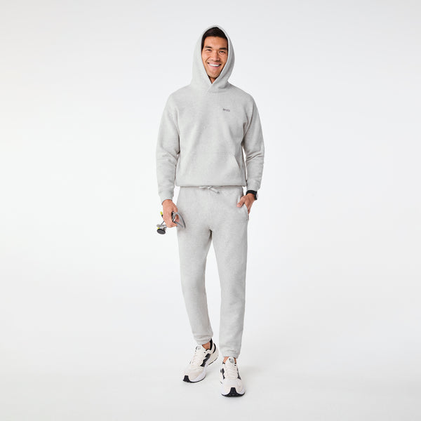 men's Heather Grey Off-Shift - Hoodie Sweatshirt™