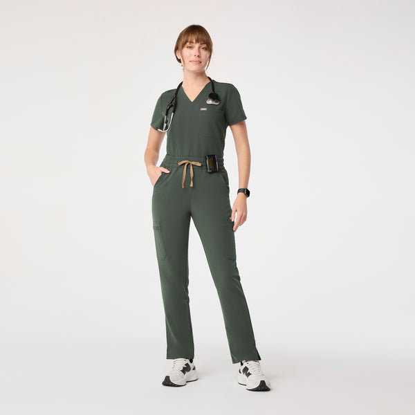 women's Moss High Waisted Dowa - Petite Scrub Pant