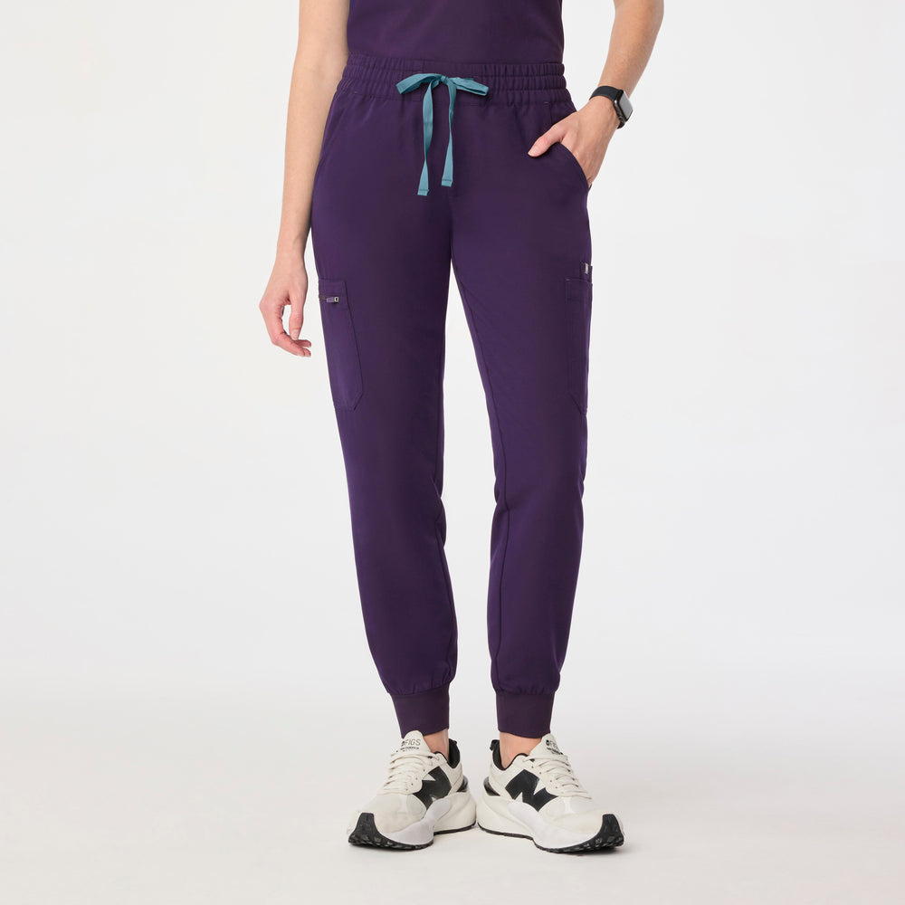 women's Purple Jam Uman Relaxed - Petite Jogger Scrub Pant