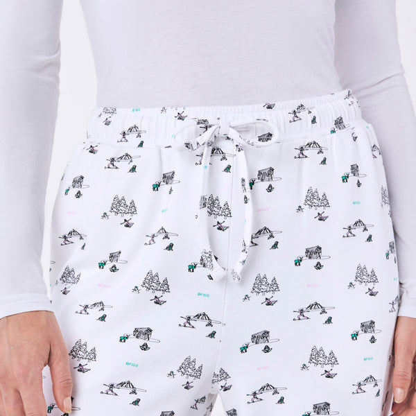 women's White Apres Print Pajama Pant