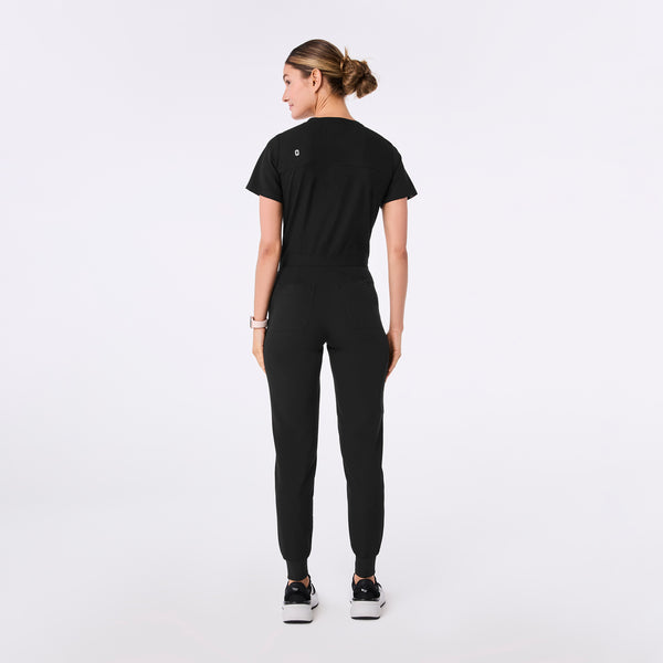 women's Black Catarina V-Neck - Jogger ScrubJumpsuit™