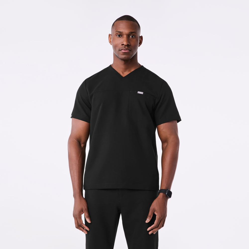 men's Black Howard V-Neck - Scrub Top