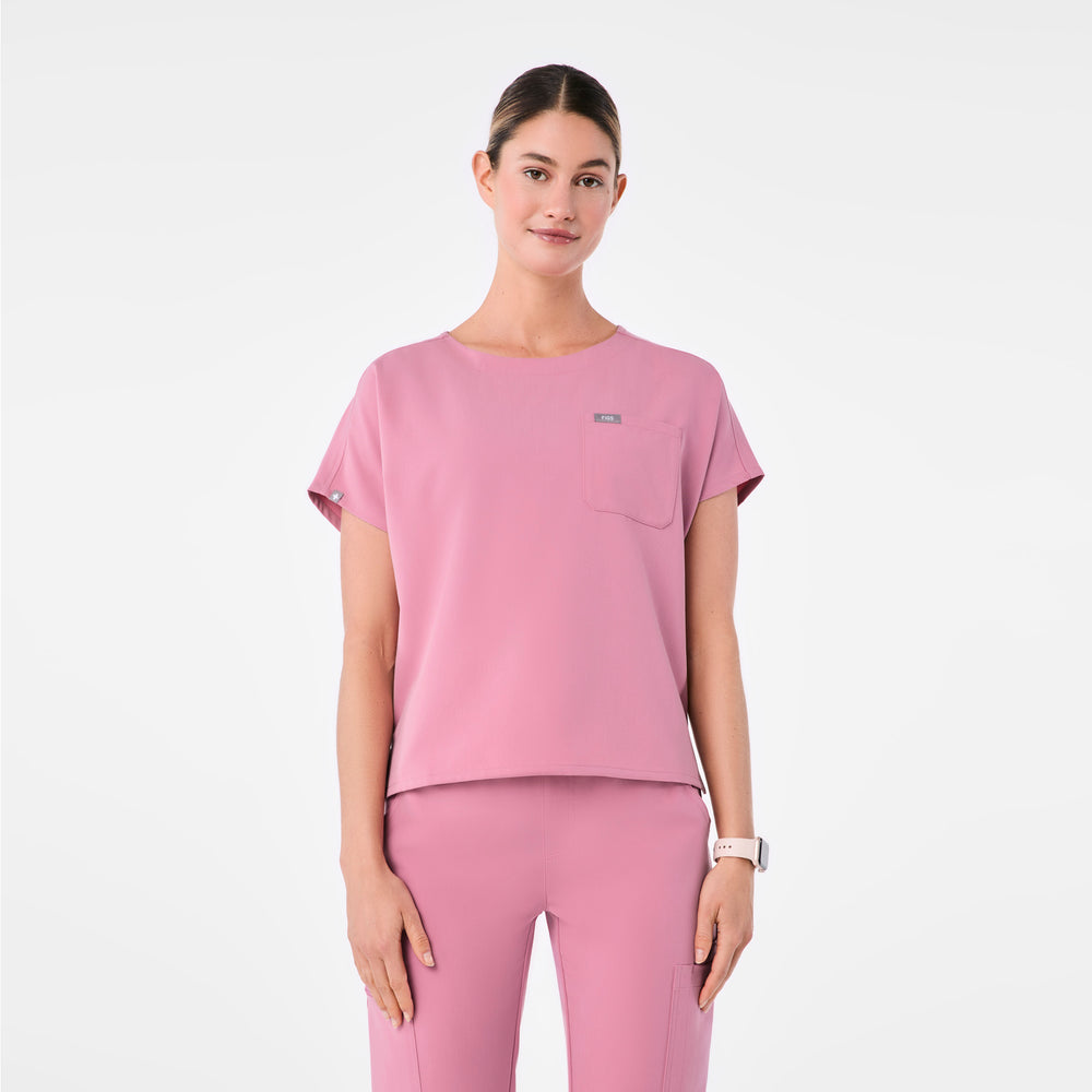 women's Chalk Pink Arua Relaxed - Scrub Top