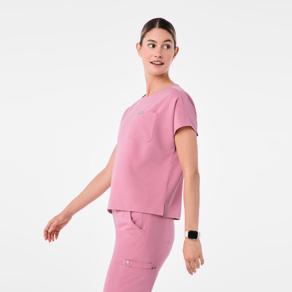 women's Chalk Pink Arua Relaxed - Scrub Top