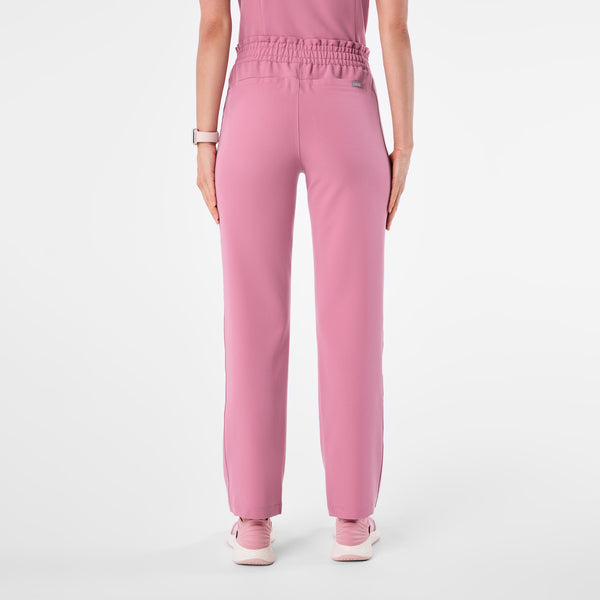 women's Chalk Pink Davia High Waisted Straight Leg - Scrub Pant