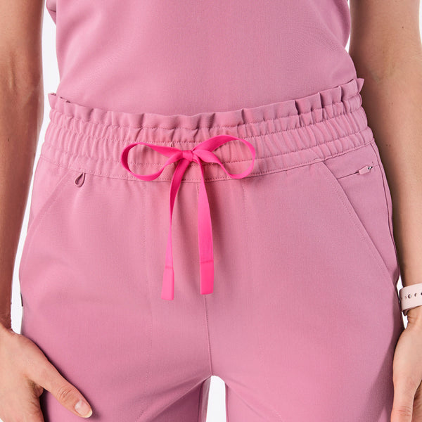 women's Chalk Pink Davia High Waisted Straight Leg - Scrub Pant