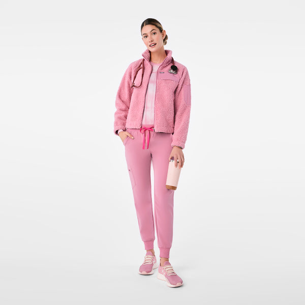 women's Chalk Pink On-Shift High Pile - Fleece Bomber Jacket™