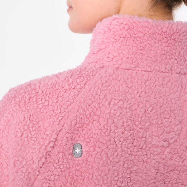 women's Chalk Pink On-Shift High Pile - Fleece Bomber Jacket™