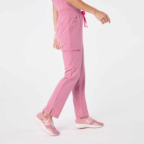 women's Chalk Pink High Waisted Dowa - Petite Scrub Pants