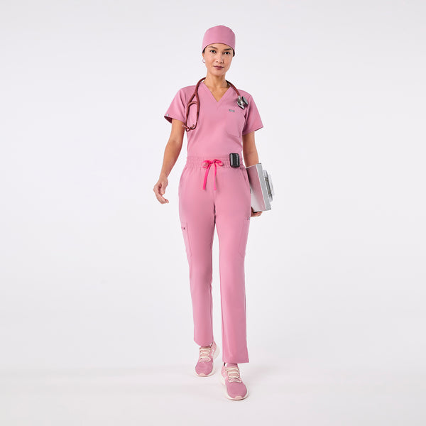 Chalk Pink Modern - Classic Scrub Cap Buttonholes