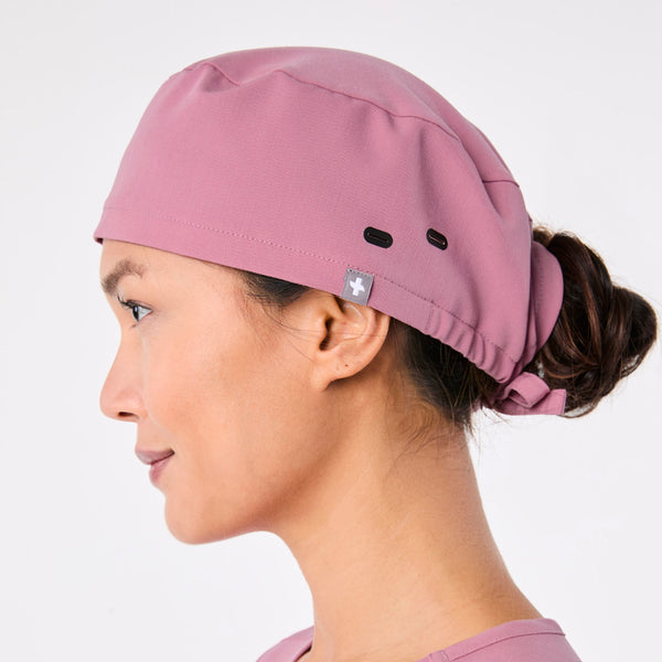 Chalk Pink Modern - Classic Scrub Cap Buttonholes