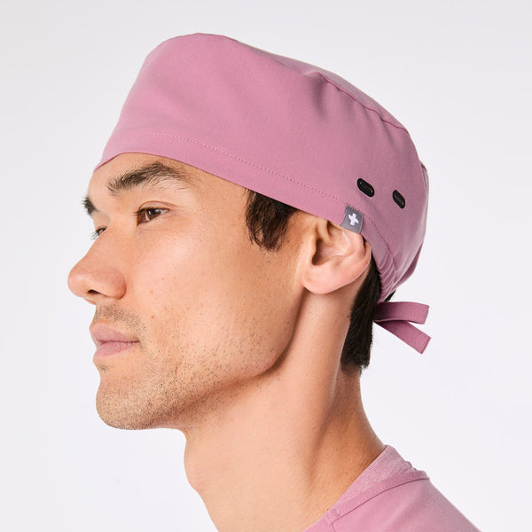 Chalk Pink Modern - Classic Scrub Cap Buttonholes